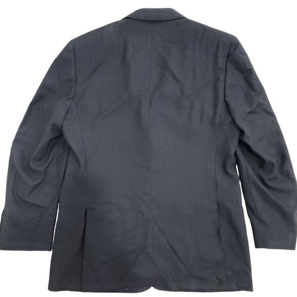 Canali Brown Label Travel Water Resistant 13290 Black Two Button Wool Blazer 44 - Picture 8 of 8